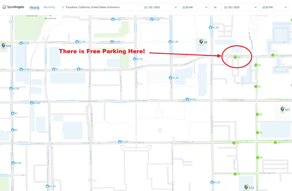 Pasadena Free Parking Map 1 1024x672 