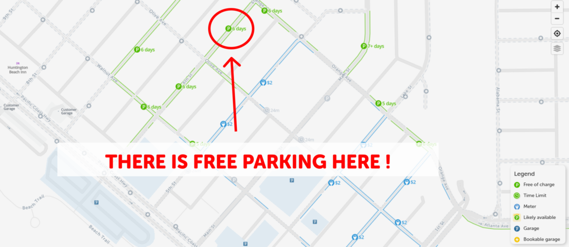 Huntington Beach Parking Map