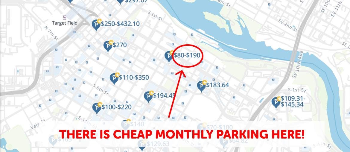 Minneapolis Monthly Parking Map