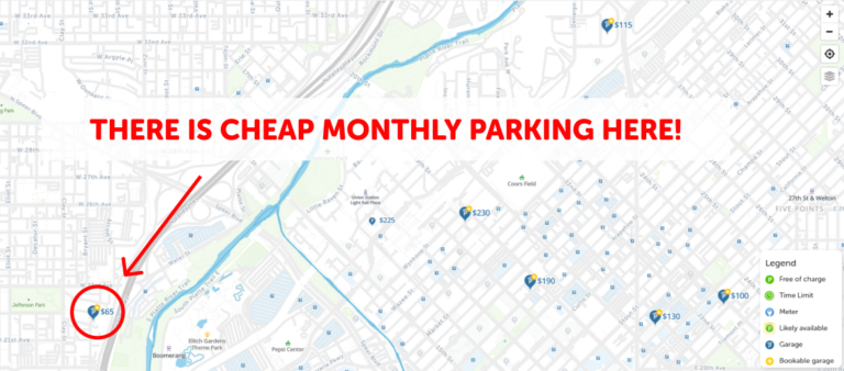 The 2024 Guide To Cheap Monthly Parking In Denver SpotAngels   Denver Co Monthly Parking 768x338 