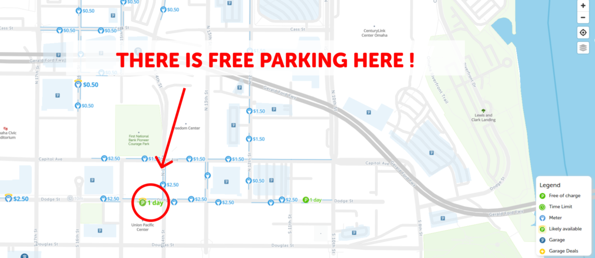 Omaha parking map